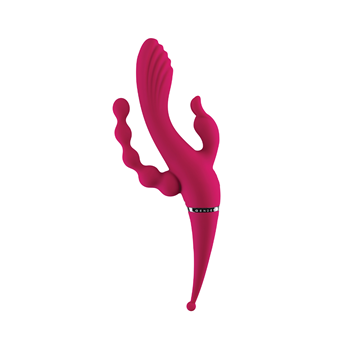 Four By Four - 4-voudige stimulatie vibrator (Rood)